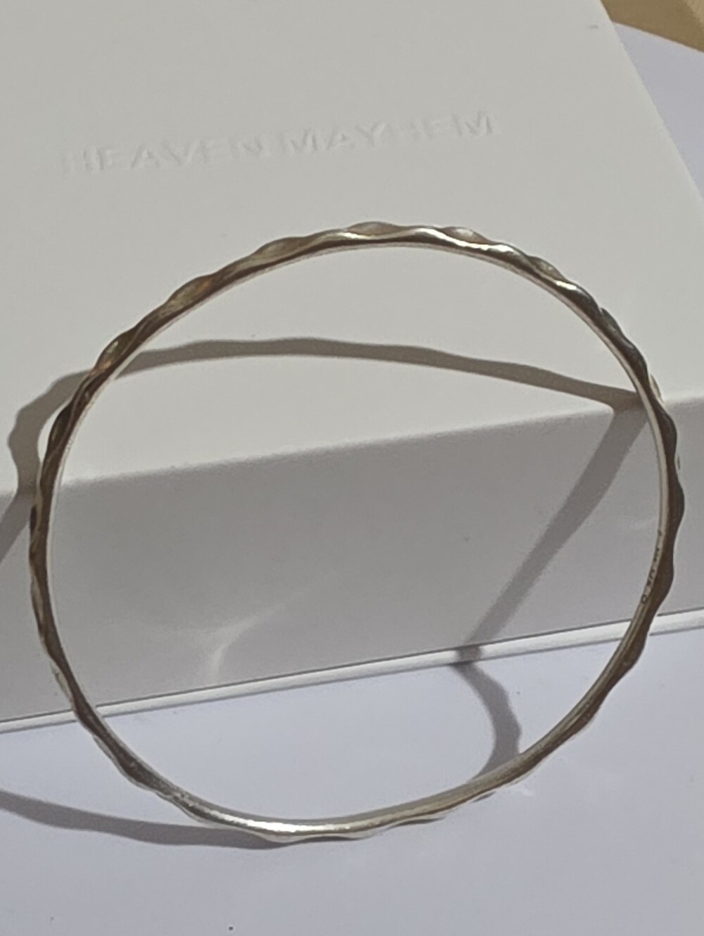 PANDORA 925 ALE STERLING SILVER BANGLE BRACELET COMES WITH BOX SHOWN - Picture 2 of 5